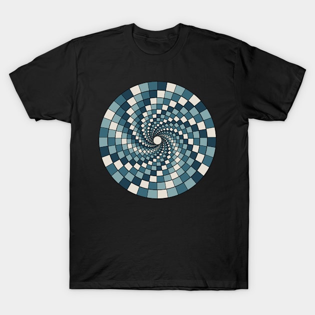 Modern Geometric Illusion - Mosaic T-Shirt by CokeyPanda